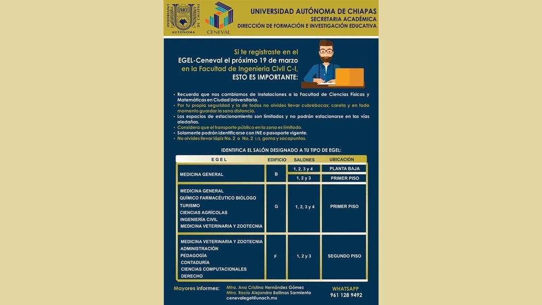 Aplicarán examen Ceneval a egresados Unach de distintas licenciaturas | Guía Ceneval Resuelta 2021 Acredita al 100%