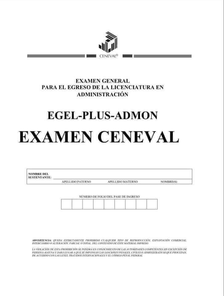 Guía Ceneval EGEL Plus Administración - Resuelta 2025