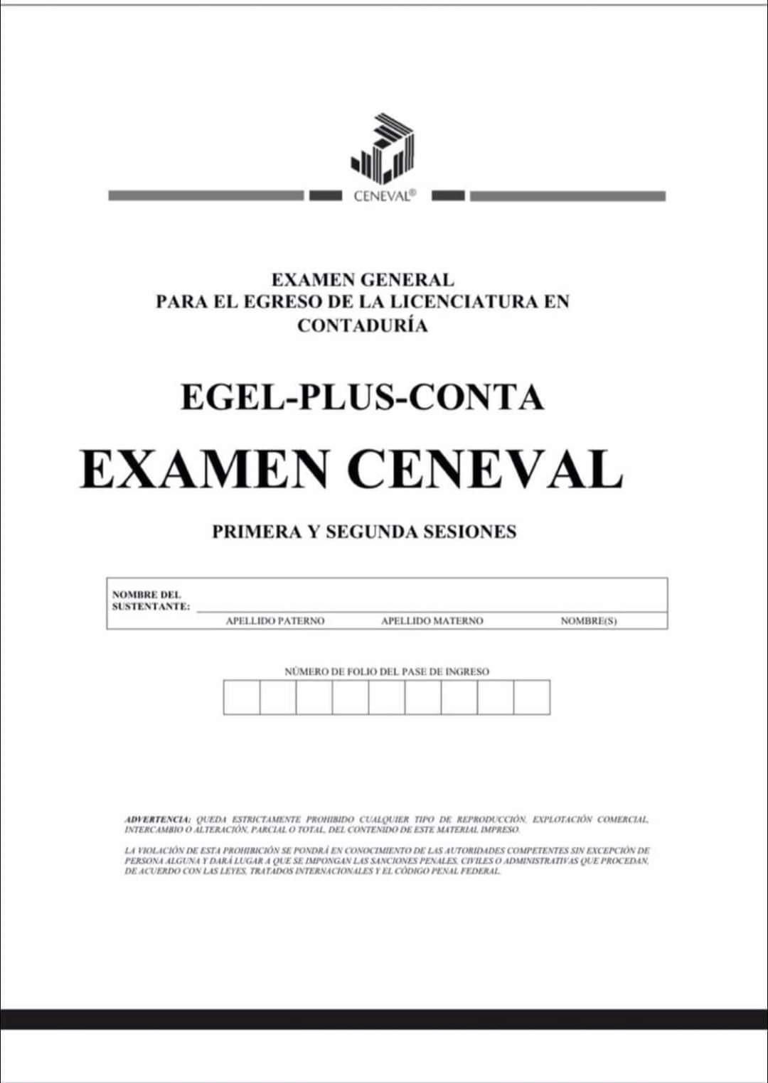 Guía Ceneval EGEL Plus Contaduría - Actualizada 2025