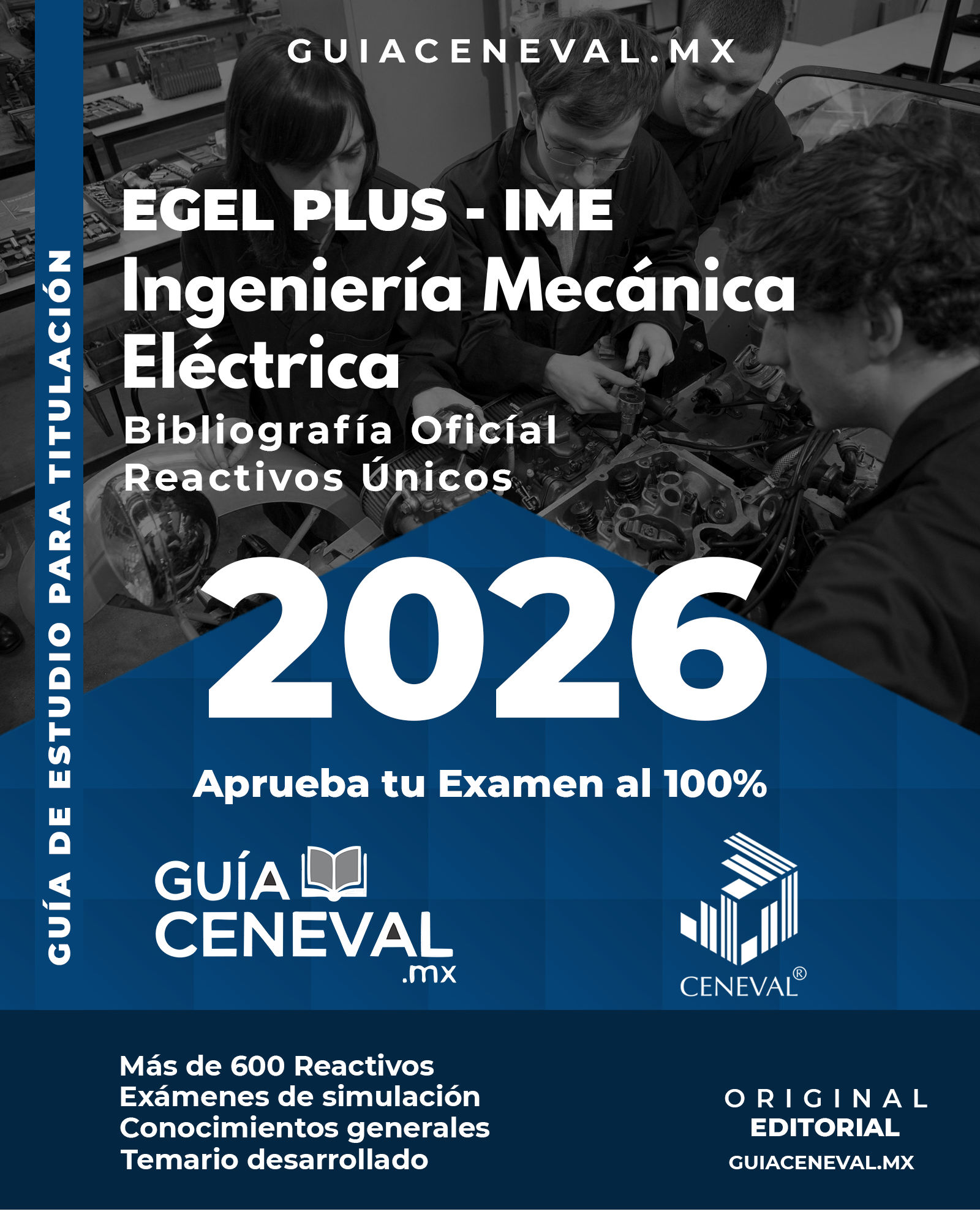 Guía Ceneval EGEL Plus Ingeniería Mecánica Eléctrica 2026 - Temario Explicado de potencia y diseño
