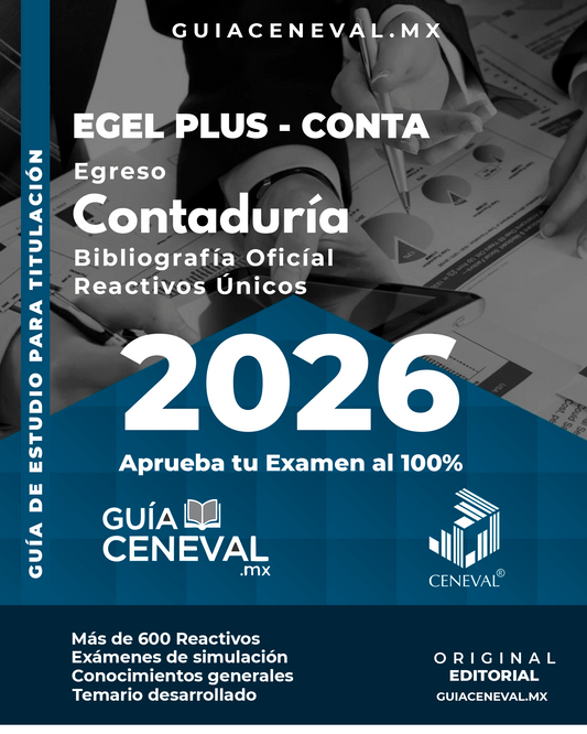 Guía Ceneval EGEL Plus Contaduría 2026 - Temario para Contador Público