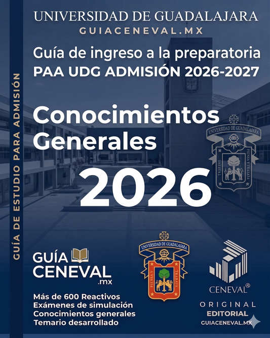 Guía de estudios PAA UDG Licenciatura, ingeniería 2026